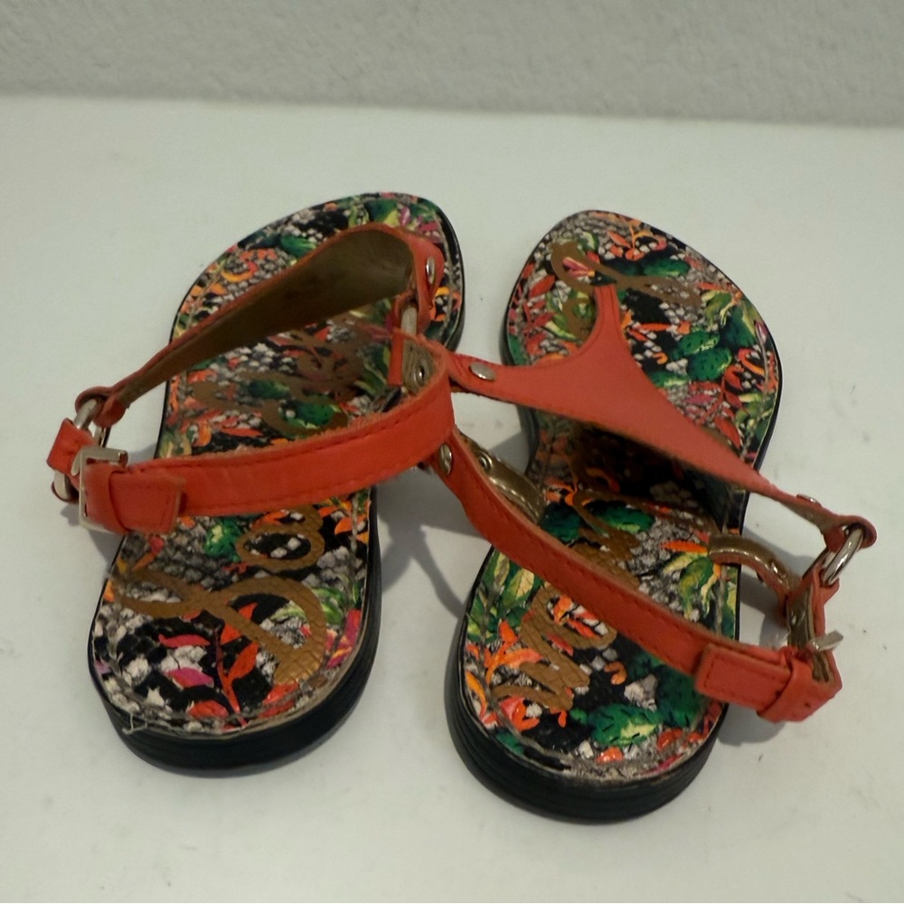 Sam Edelman Greta Orange Thong Slingback Sandals Size 8 - Picture 6 of 9